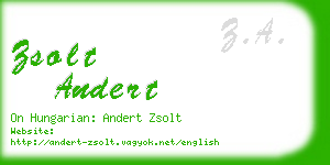 zsolt andert business card